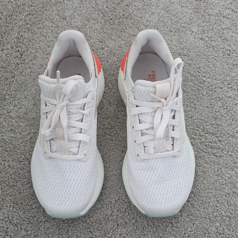 New Balance Women's Sneakers in White and Coral - Picture 6 of 6